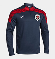 Quarter Zip Tracksuit Top - Navy/Red